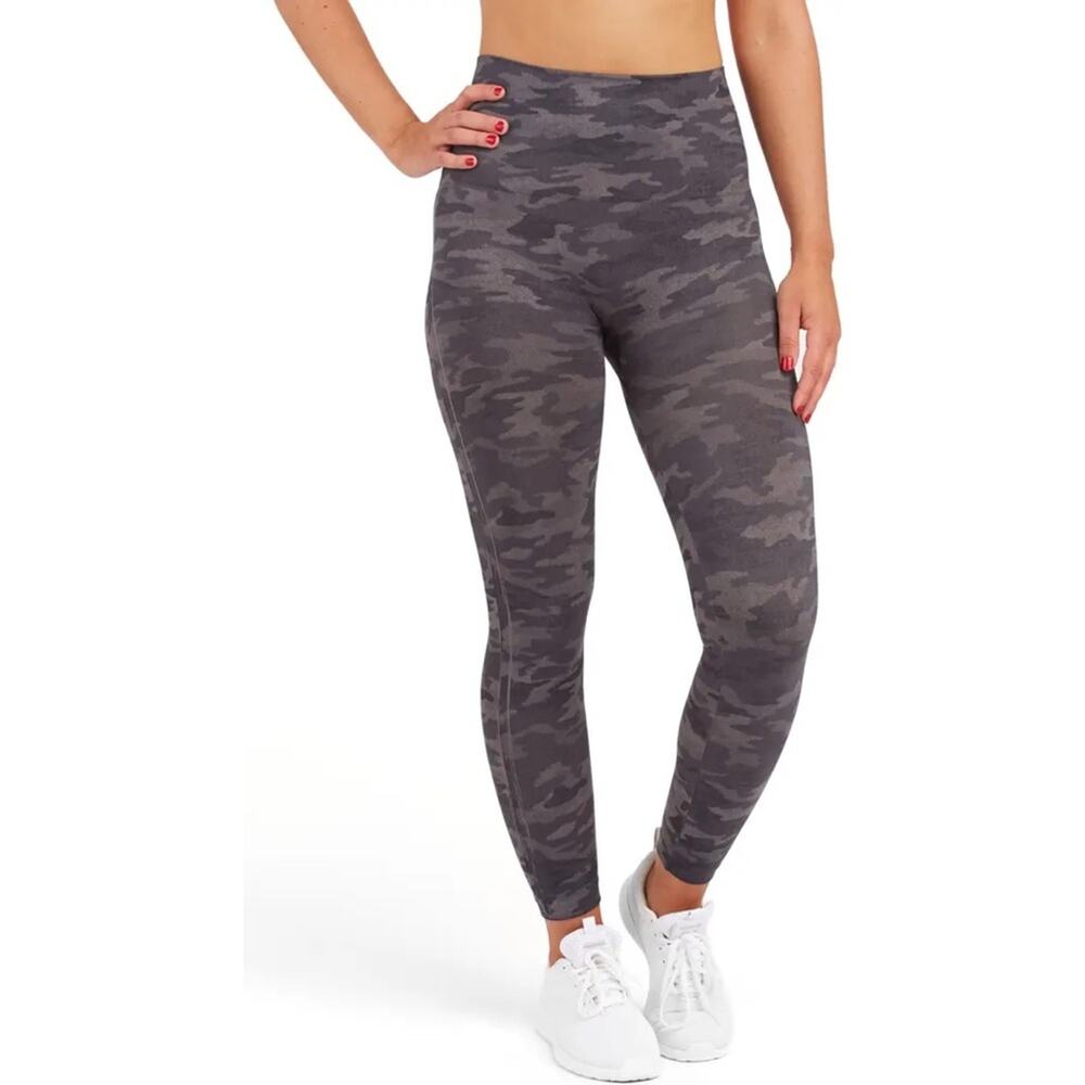 Spanx Look at Me Now Seamless Leggings in Heather Camo gray print